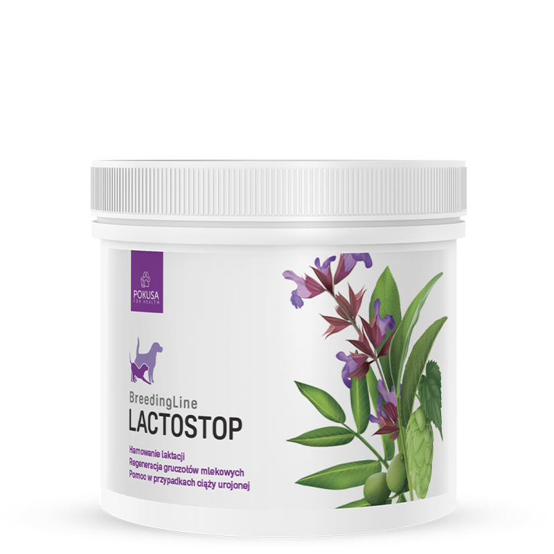 Breeding Line LactoStop 150g - подпомага потискането на лактацията, помага в случай на въображаема бременност, предпазва млечните жлези от възпаление.