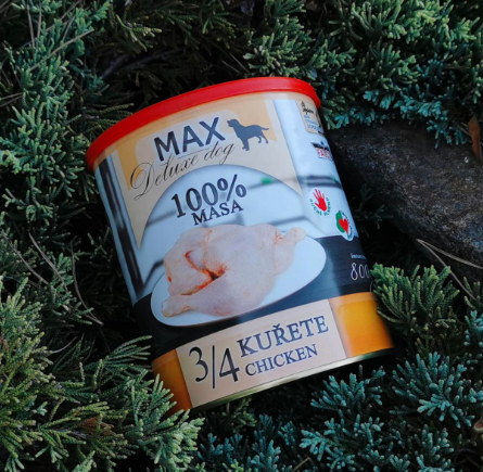 MAX 3/4 пилешко 800г - 100% цели парчета нарязано 3/4 пилешко месо, включително костите.