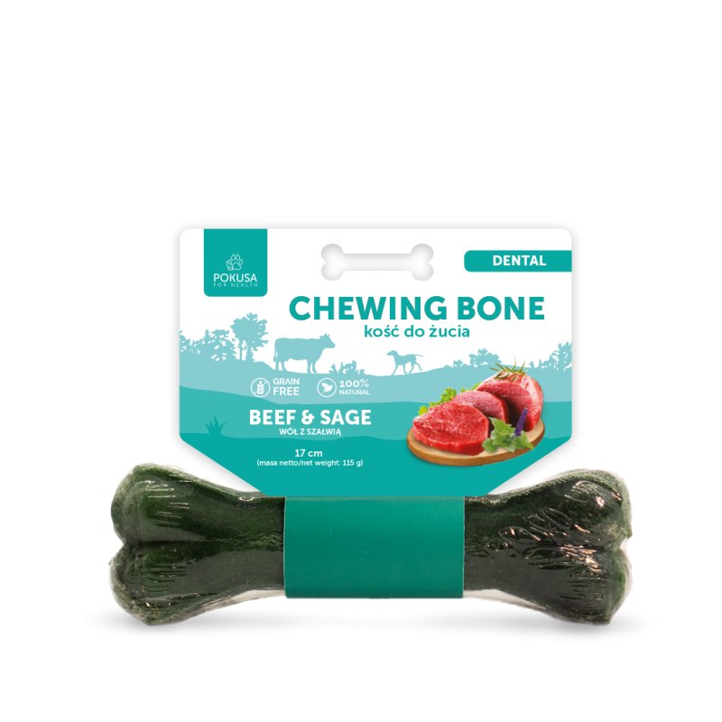 PREMIUM SELECTION CHEWING BONE DENTAL 17см - дъвчаща кост обогатена с градински чай и говежди пенис