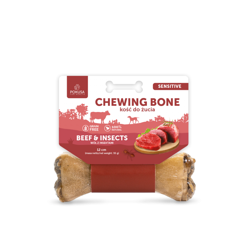 PREMIUM SELECTION Chewing Bone SENSITIVE 12см - Дъвчаща кост с насекоми и червена детелина