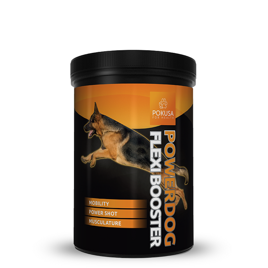 Power Dog Flexi Booster 350g - За възрастни, активни кучета, за оптимално състояние и подкрепа за опорно-двигателния апарат, колагенът подхранва съединителните тъкани, а босвелията подобрява кръвообращението